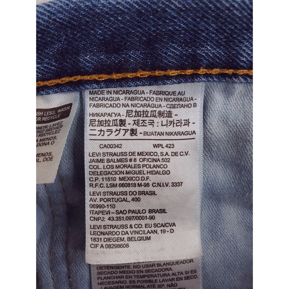 Levis 505 Jeans Mens 36x29 Blue Regular Straight Stone Wash Red Tab Work Pants - Picture 8 of 15